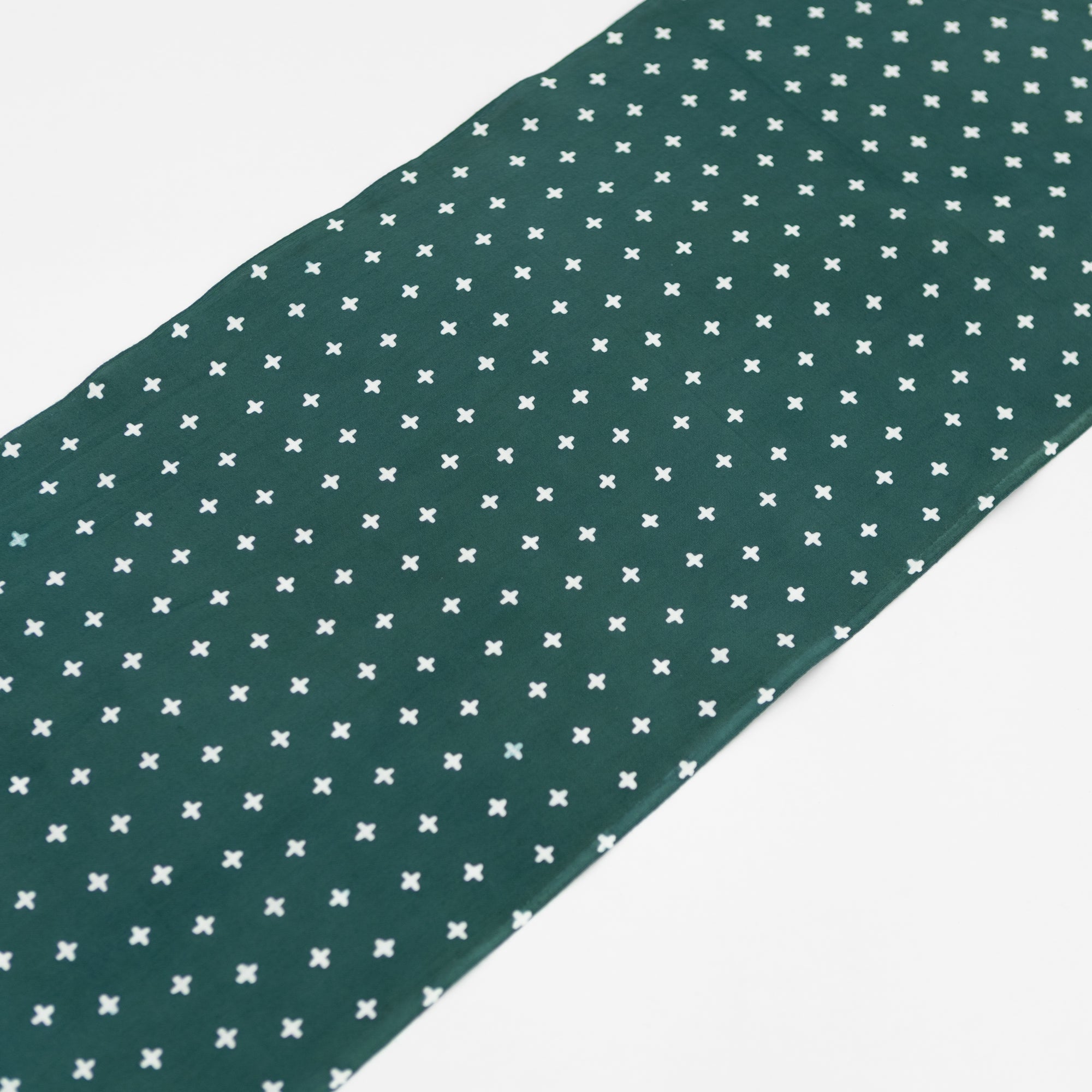 Tenugui - Dark Green Cross