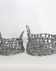 Knot Basket Gray by Shigeki Fujishiro | tortoise general store