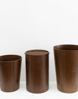 Lidded Waste Basket Walnut | Tortoise General Store