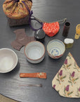 Chabako No.10 - Plum Blossoms and Bush Warbler Meet Danish Tea Baskets - tortoise general store