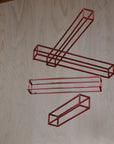 Shigeki Fujishiro Frames A - Red Rectangular Mobile | Tortoise General Store