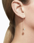 Shihara Half Pearl Chain Earring 45° | Tortoise General Store
