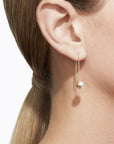 Shihara Half Pearl Chain Earring 90° | Tortoise General Store