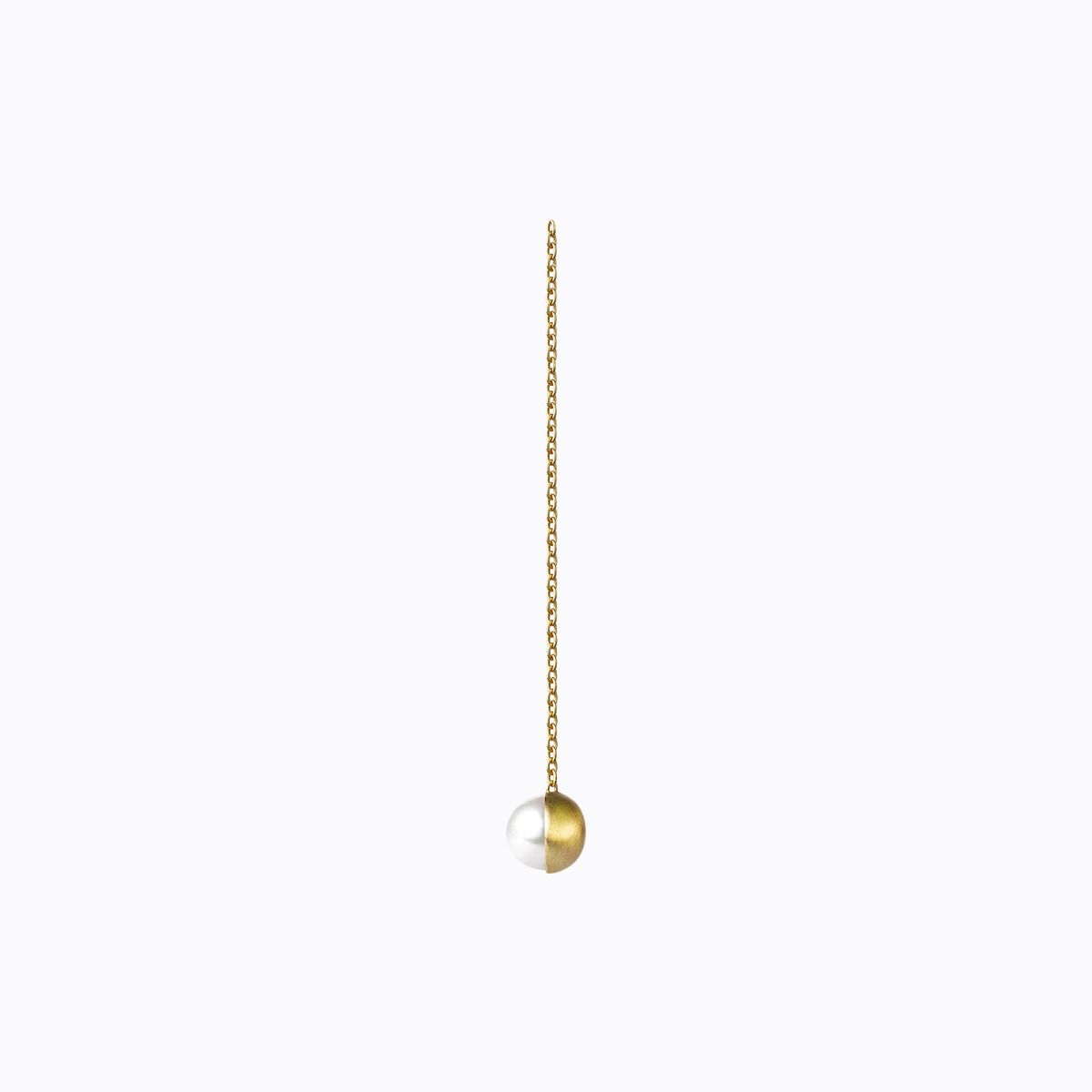 Shihara Half Pearl Chain Earring 90° | Tortoise General Store