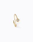 Shihara One-Stone Hoop Earring 01 | Tortoise General Store