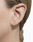 Shihara One-Stone Hoop Earring 01 | Tortoise General Store