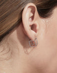 Shihara Square Earring 10 White Gold | Tortoise General Store