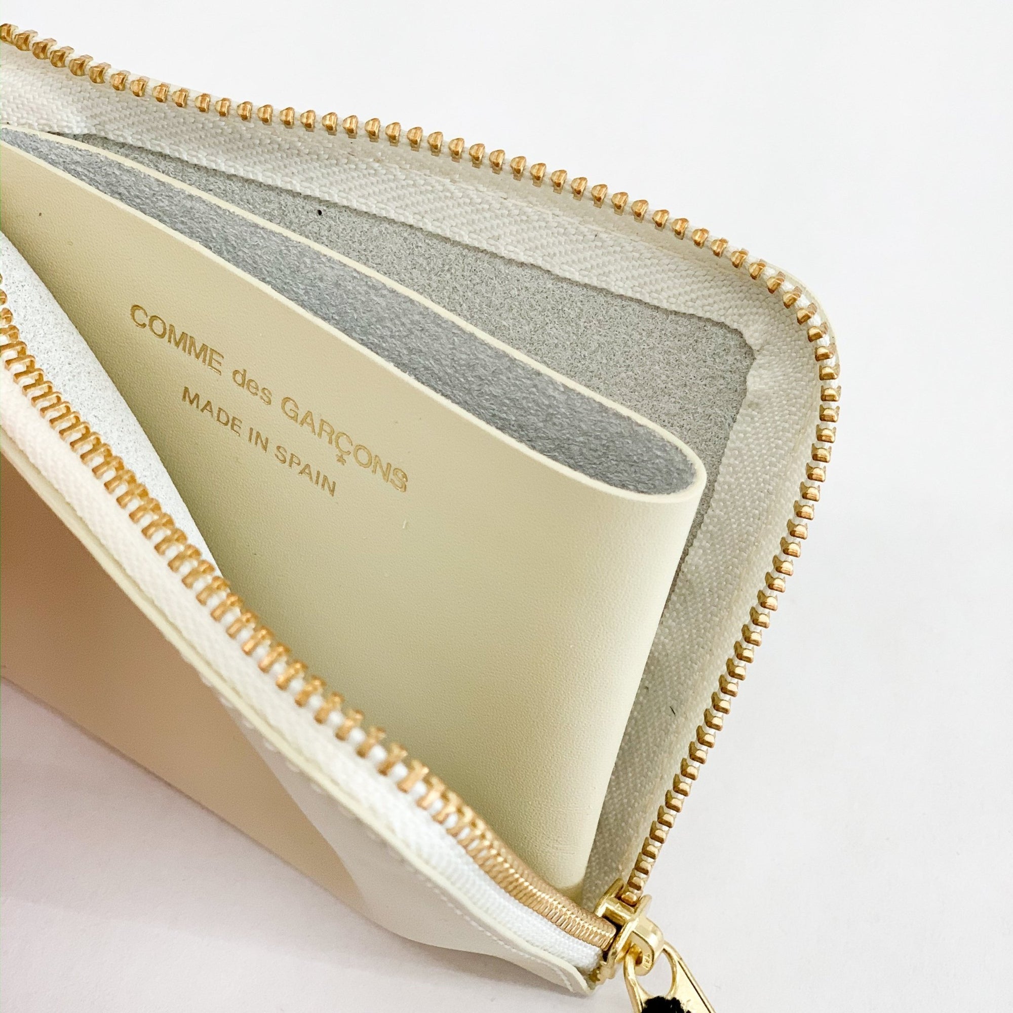 CDG Wallet SA3100 - tortoise general store, cowhide leather, gold zipper