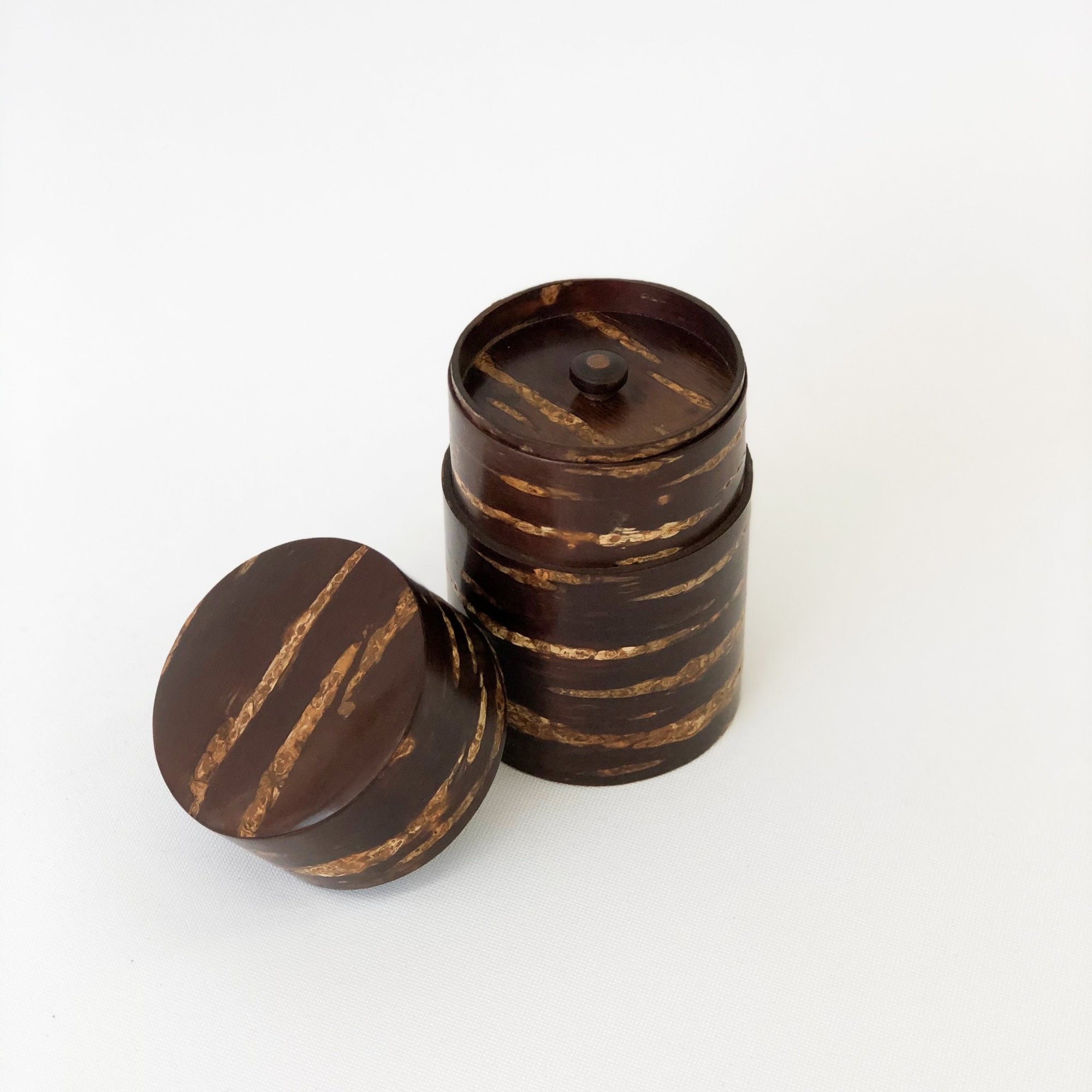 Cherry Wood Tea Leaf Canister - tortoise general store