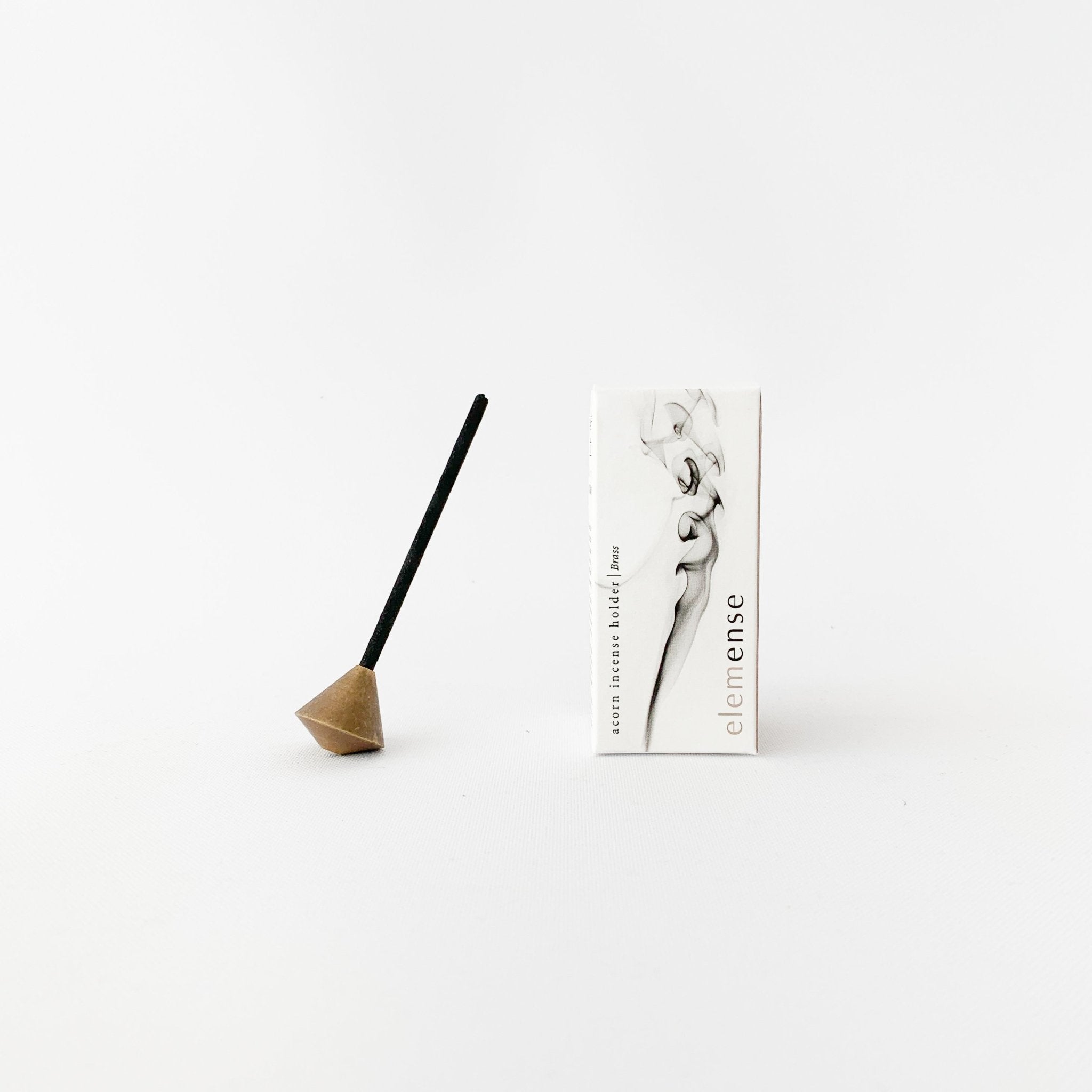 Elemense Acorn Brass Incense Holder | Tortoise General Store