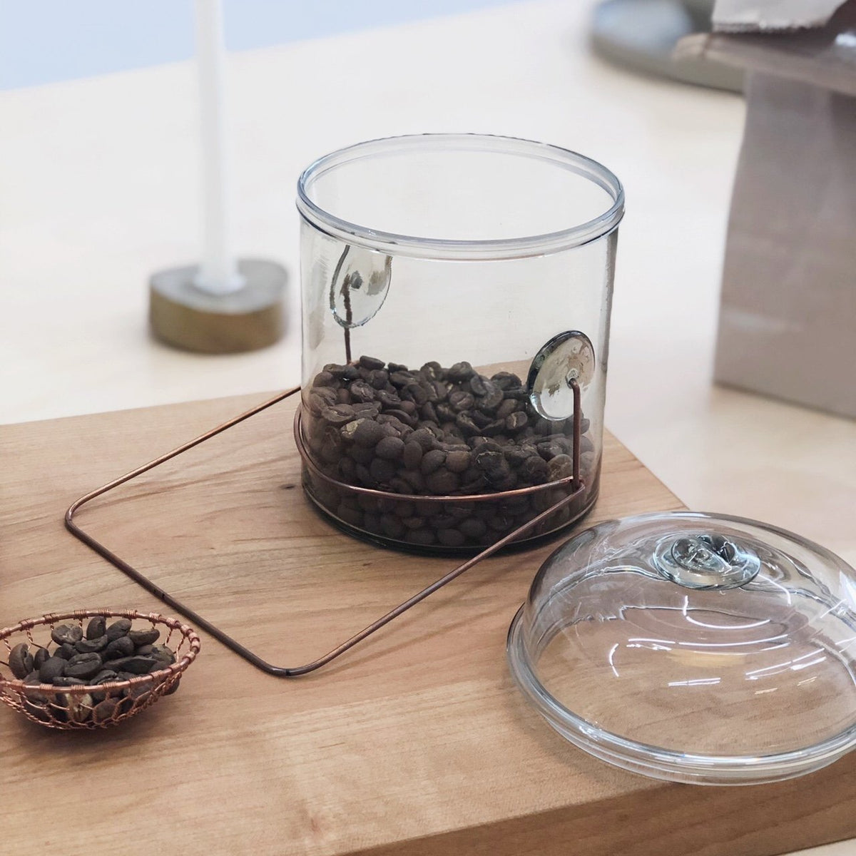 Glass Coffee Bean Container by Peter Ivy | Tortoise General Store