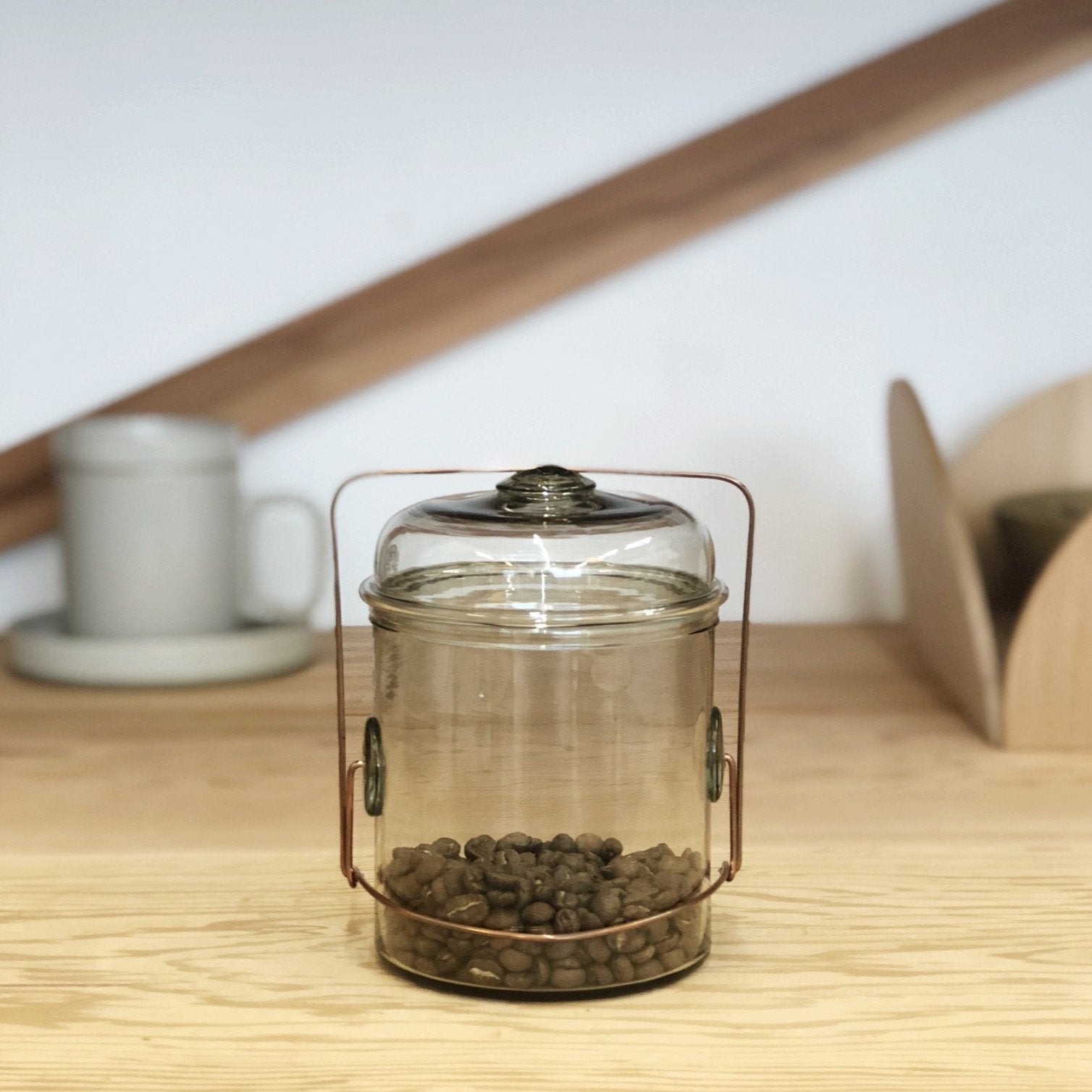 Glass Coffee Bean Container by Peter Ivy | Tortoise General Store