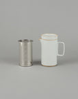 Hasami Porcelain - Teapot Tall with Stainless Strainer Gloss Gray ø 3.3/8" | Tortoise General Store