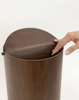 Lidded Waste Basket Walnut | Tortoise General Store