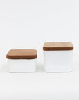 Noda Horo Enamel Butter Case with Wood Lid | Tortoise General Store