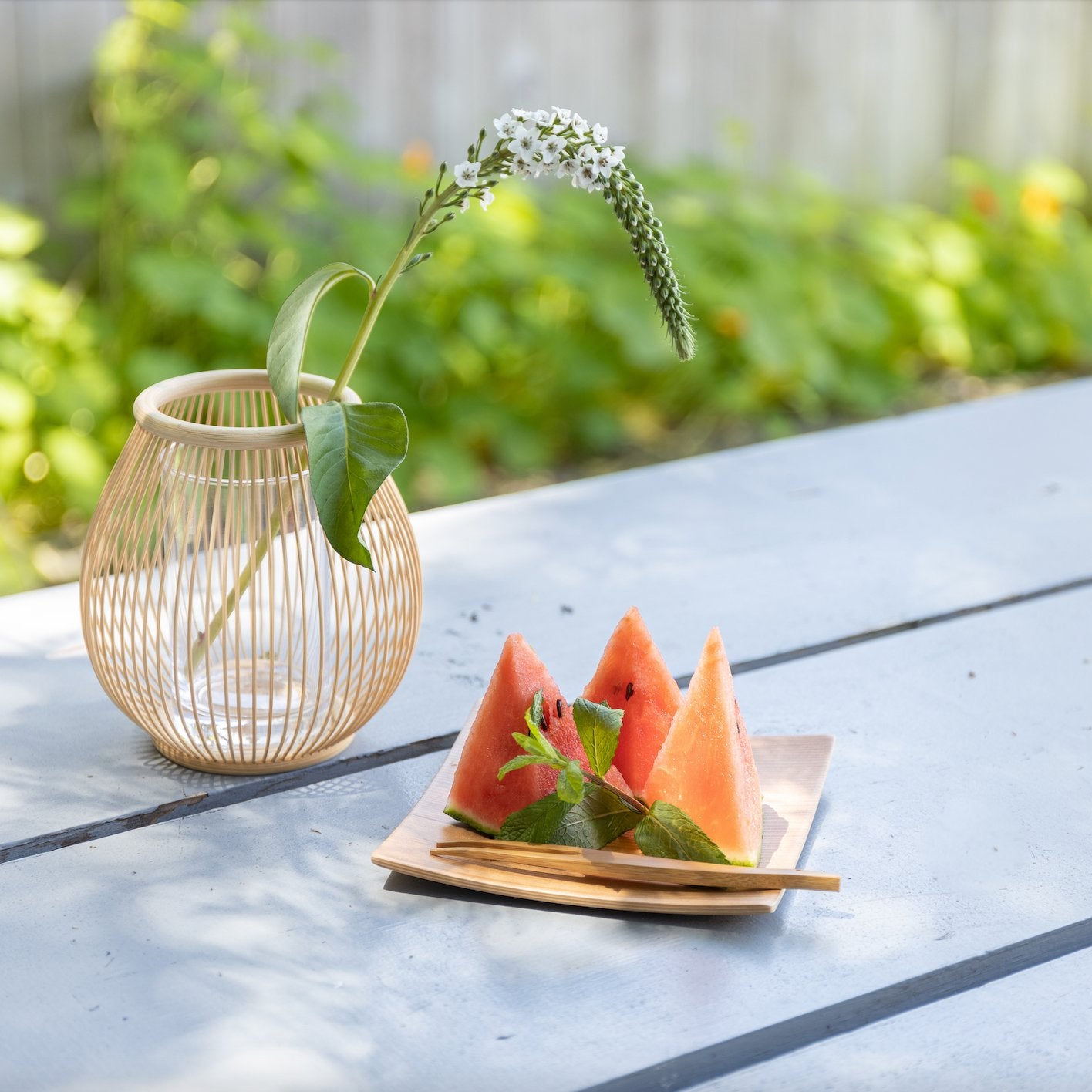 Orange Pine Natural Plywood Square Dish | Tortoise General Store