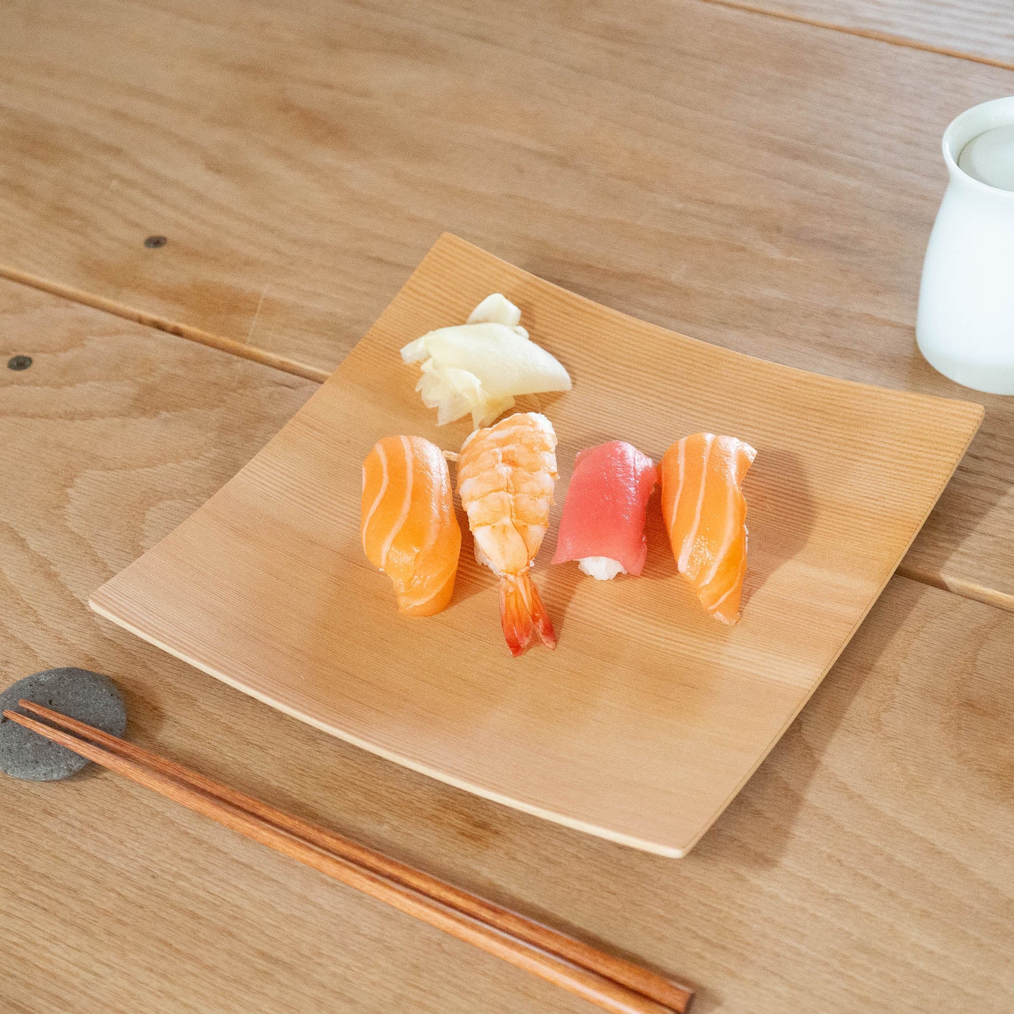 Orange Pine Natural Plywood Square Dish | Tortoise General Store