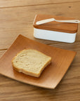 Orange Pine Natural Plywood Square Dish | Tortoise General Store