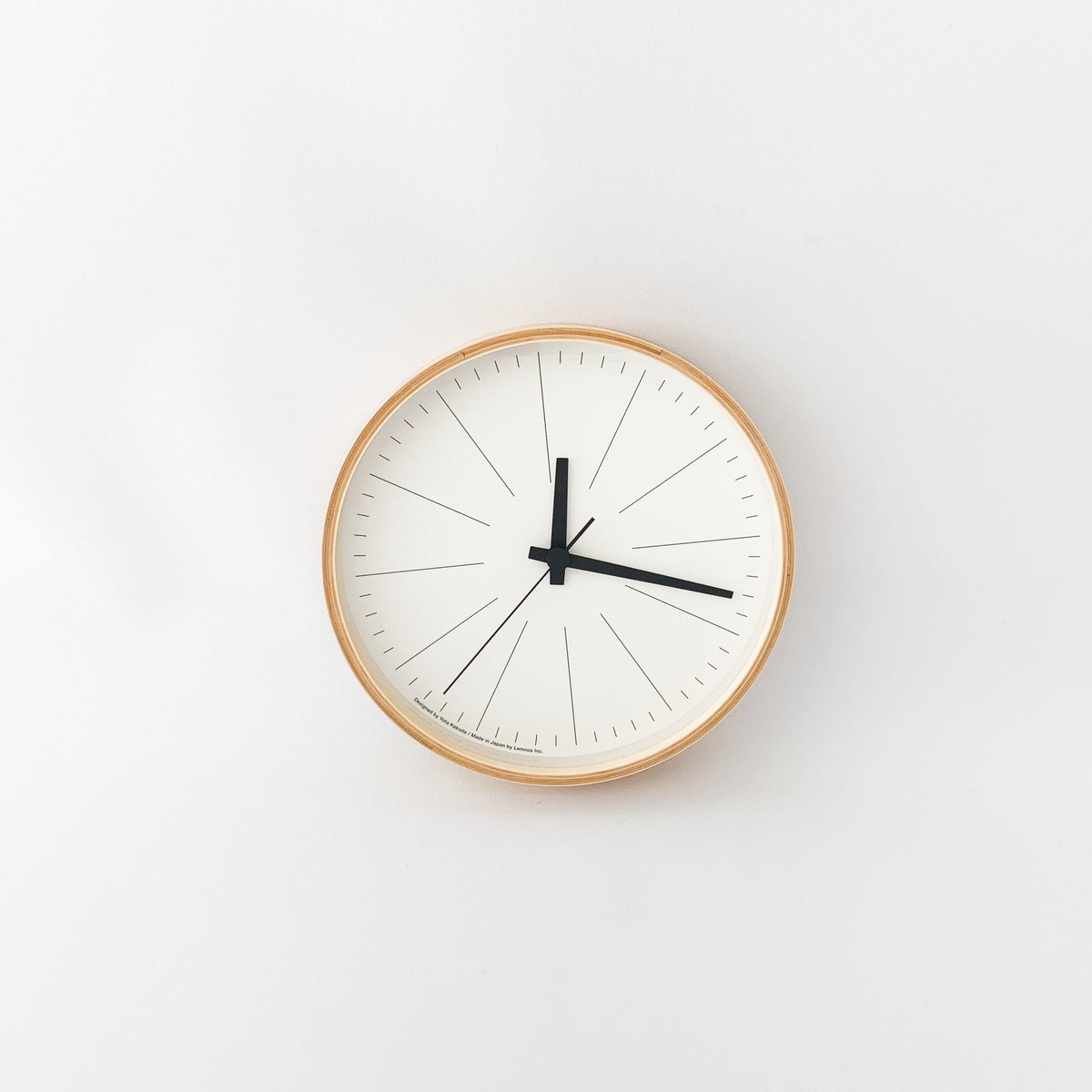 Lemnos Plywood Lines Clock YK21-13