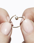 Shihara One-Stone Hoop Earring 02 | Tortoise General Store