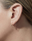 Shihara One-Stone Hoop Earring 02 | Tortoise General Store