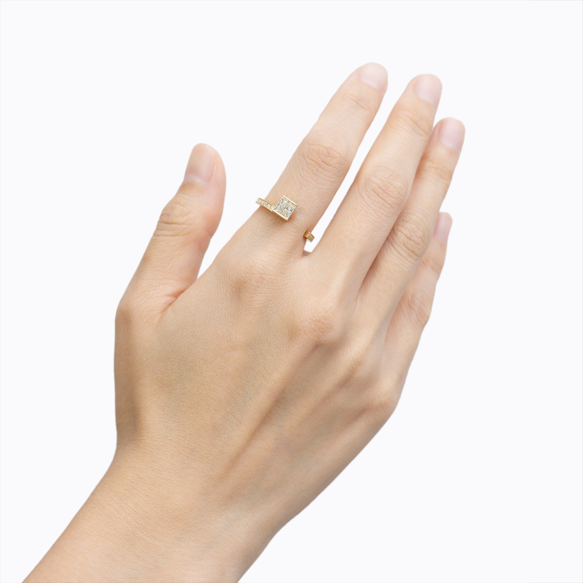 Shihara Two Stone Diamond Bond Ring 03 | Tortoise General Store