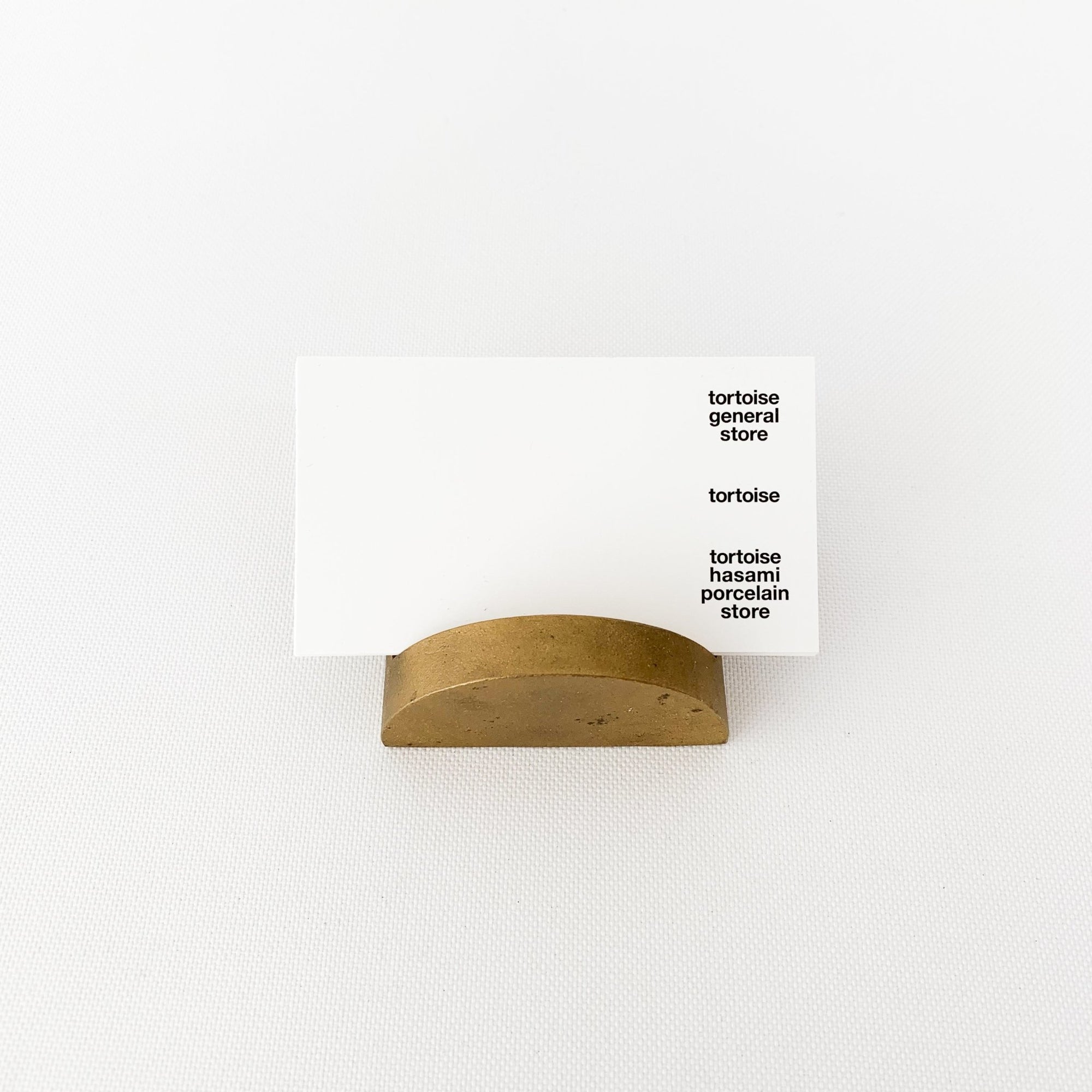S/N Brass Card Holder (SN017) - tortoise general store