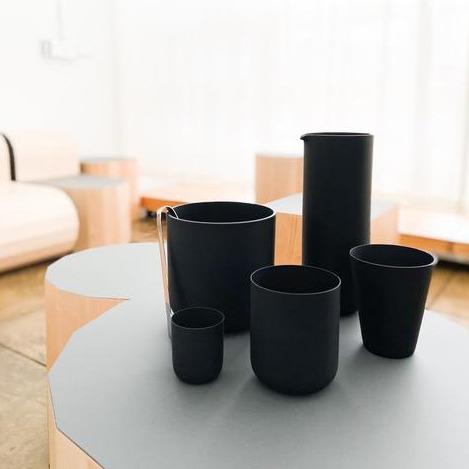 Sugahara Matte Black Glass Tumblers - tortoise general store