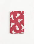 Tenugui - Bunnies on Red | Tortoise General Store