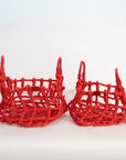 Knot Basket Red by Shigeki Fujishiro | tortoise general store