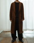 Comoli Brown Suede Robe Coat | Tortoise General Store