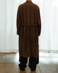 Comoli Brown Suede Robe Coat | Tortoise General Store