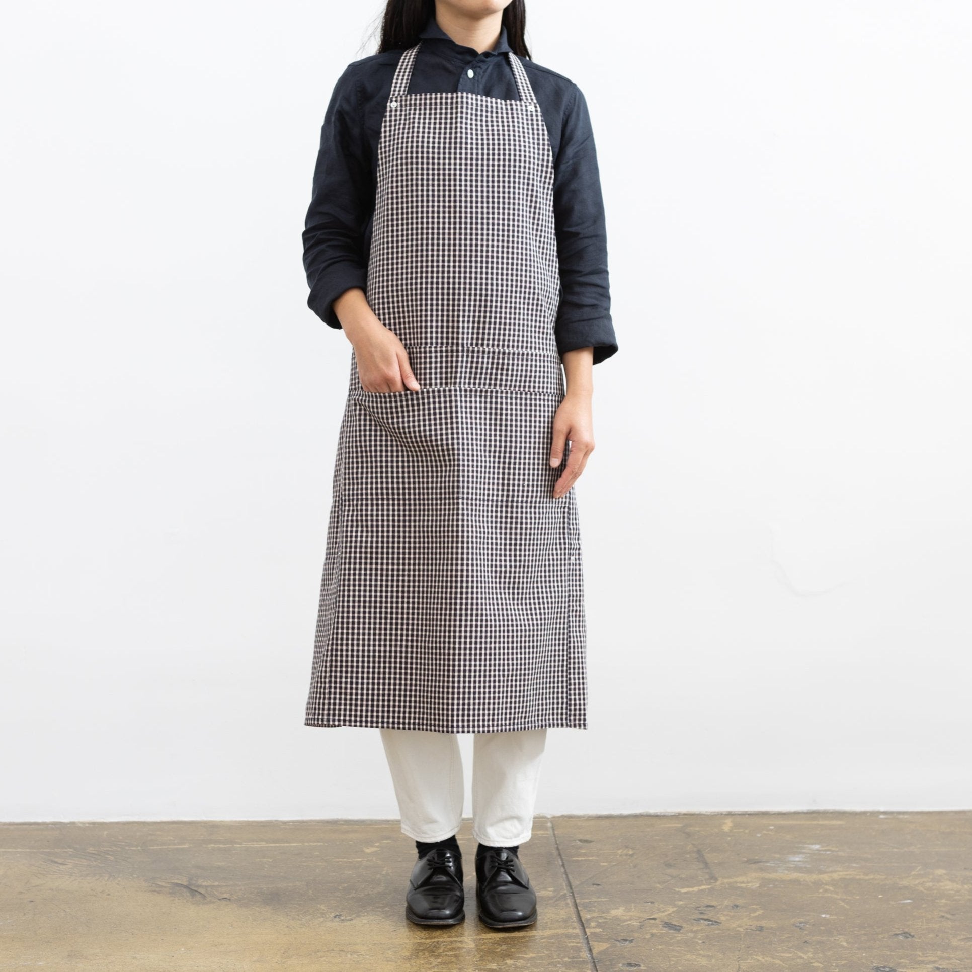 Hakui Bib Apron - Gingham Check | Tortoise General Store