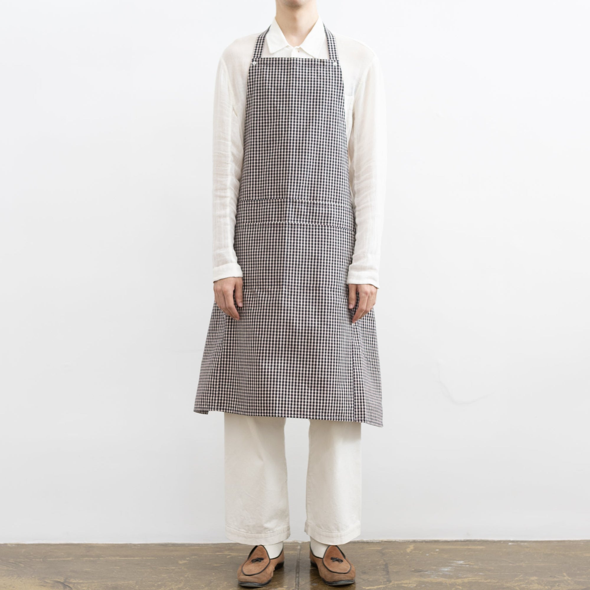 Hakui Bib Apron - Gingham Check | Tortoise General Store