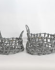 Knot Basket Gray by Shigeki Fujishiro | Tortoise General Store