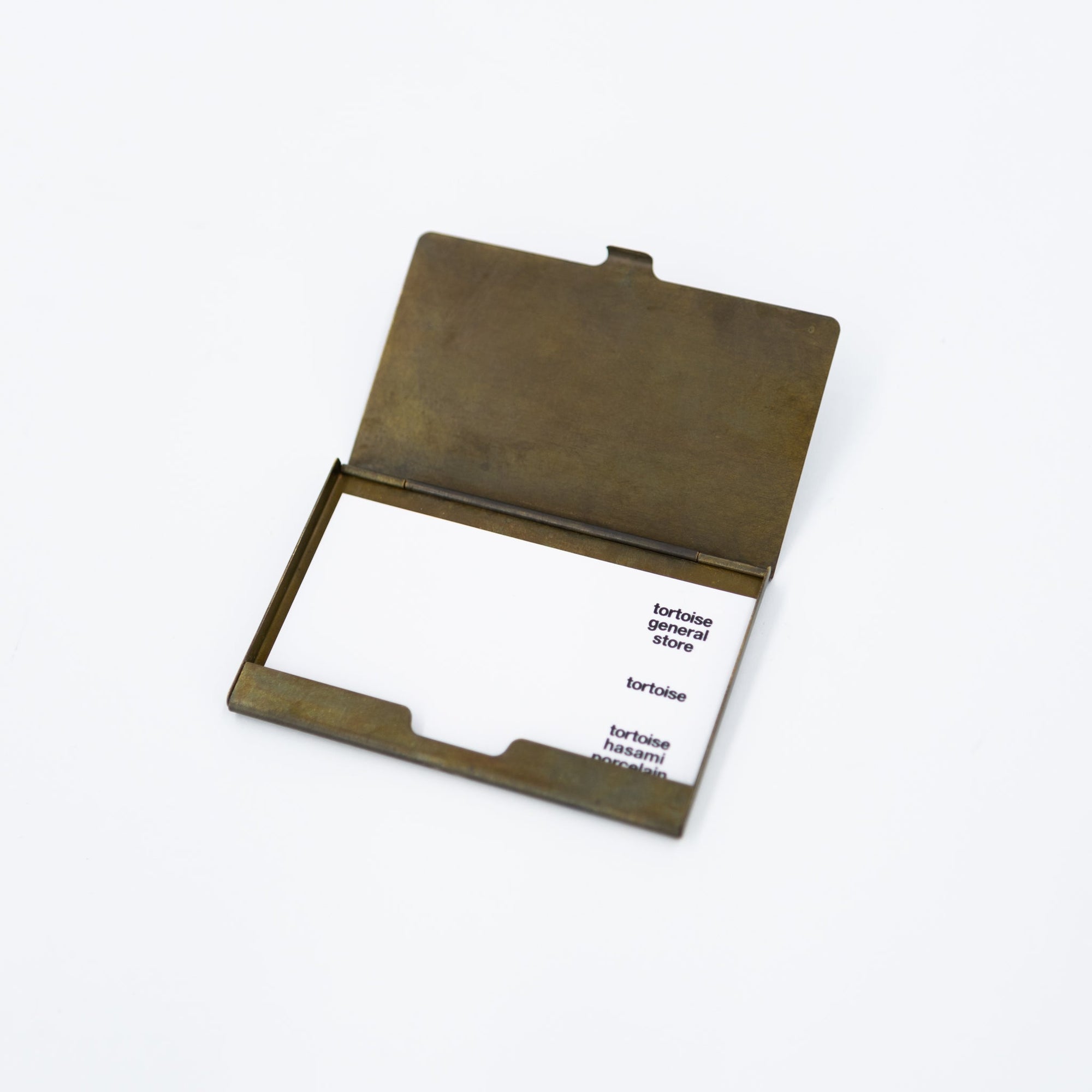 Picus Brass Card Case | Tortoise General Store