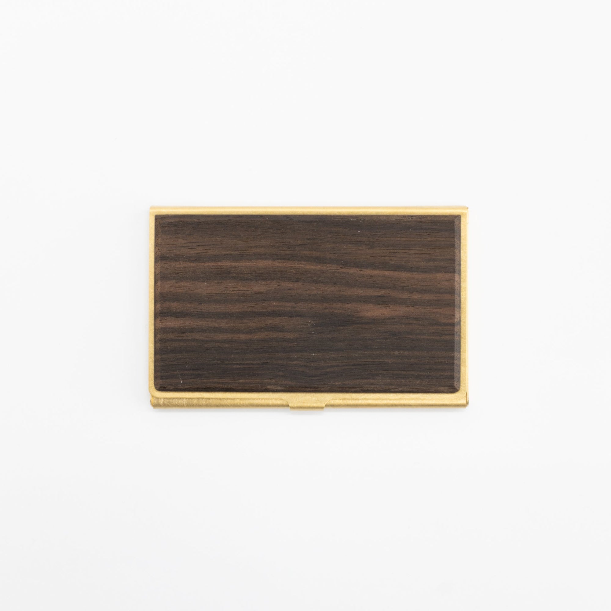 Picus Brass & Wood Card Case | Tortoise General Store