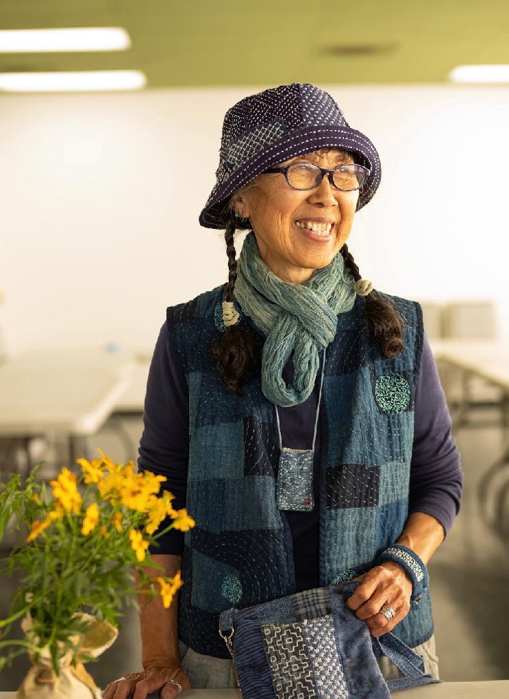 Sashiko Workshop Mini Hanafukin “Flower Cloth” | Tortoise General Store