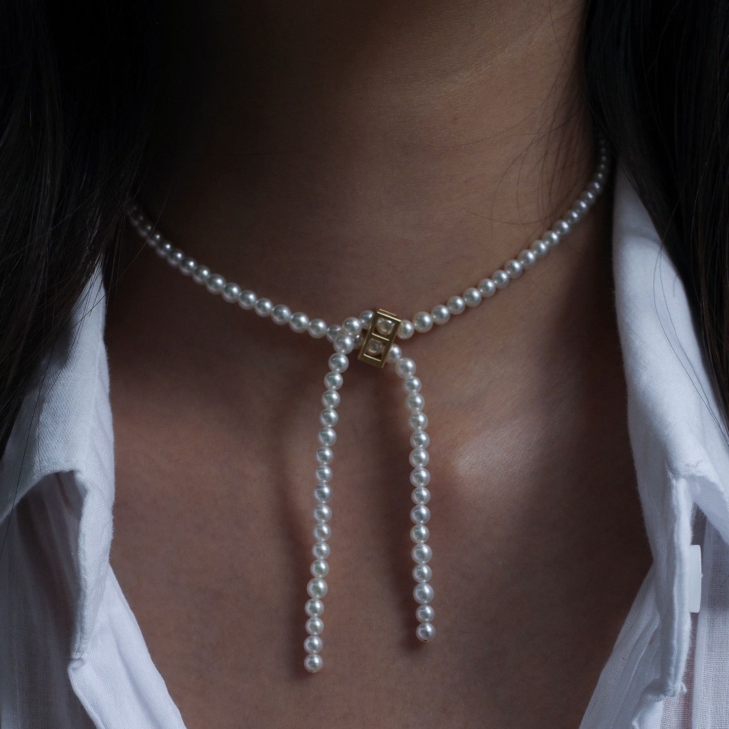 Shihara Akoya Pearl Neclace 450mm + 18K Gold Clasp | Tortoise General Store