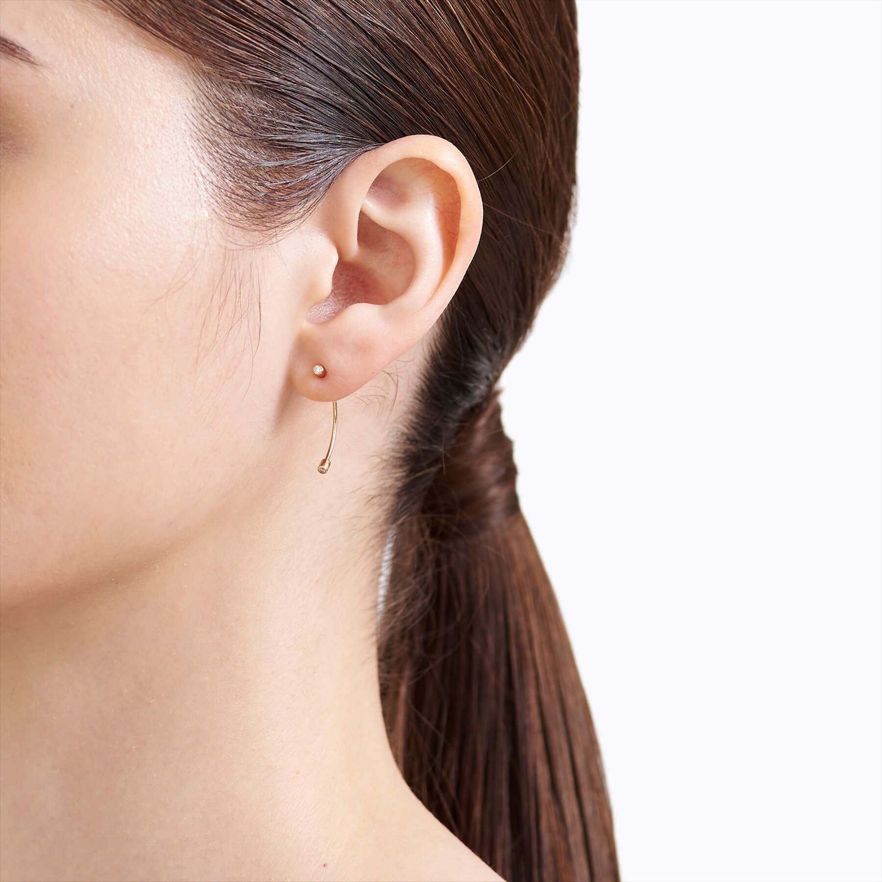 Shihara Diamond Twist Curl Earring 01 | Tortoise General Store
