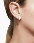 Shihara Half Pearl Chain Earring 0° | Tortoise General Store