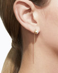 Shihara Half Pearl Chain Earring 90° | Tortoise General Store