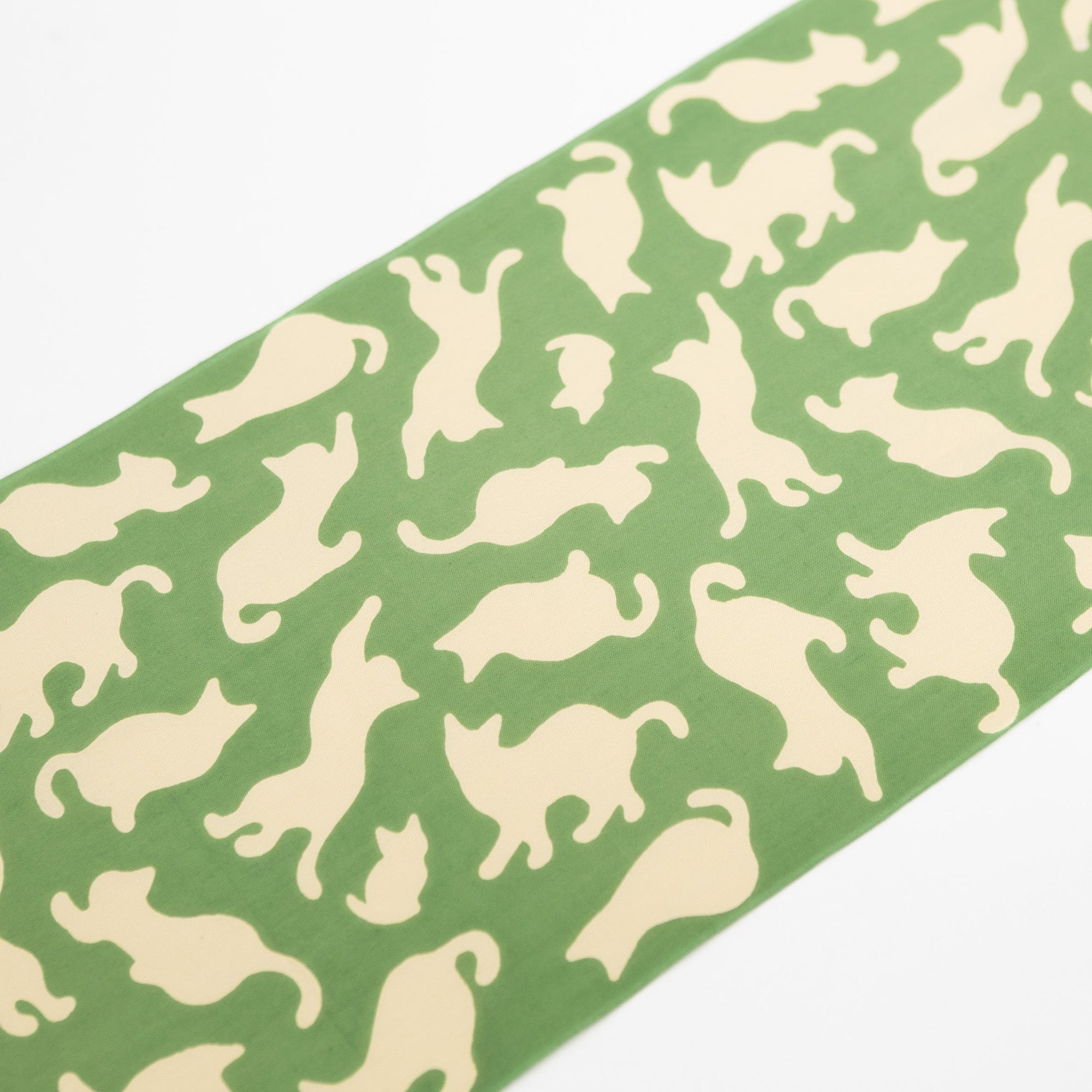 Tenugui - Cats On Green | Tortoise General Store