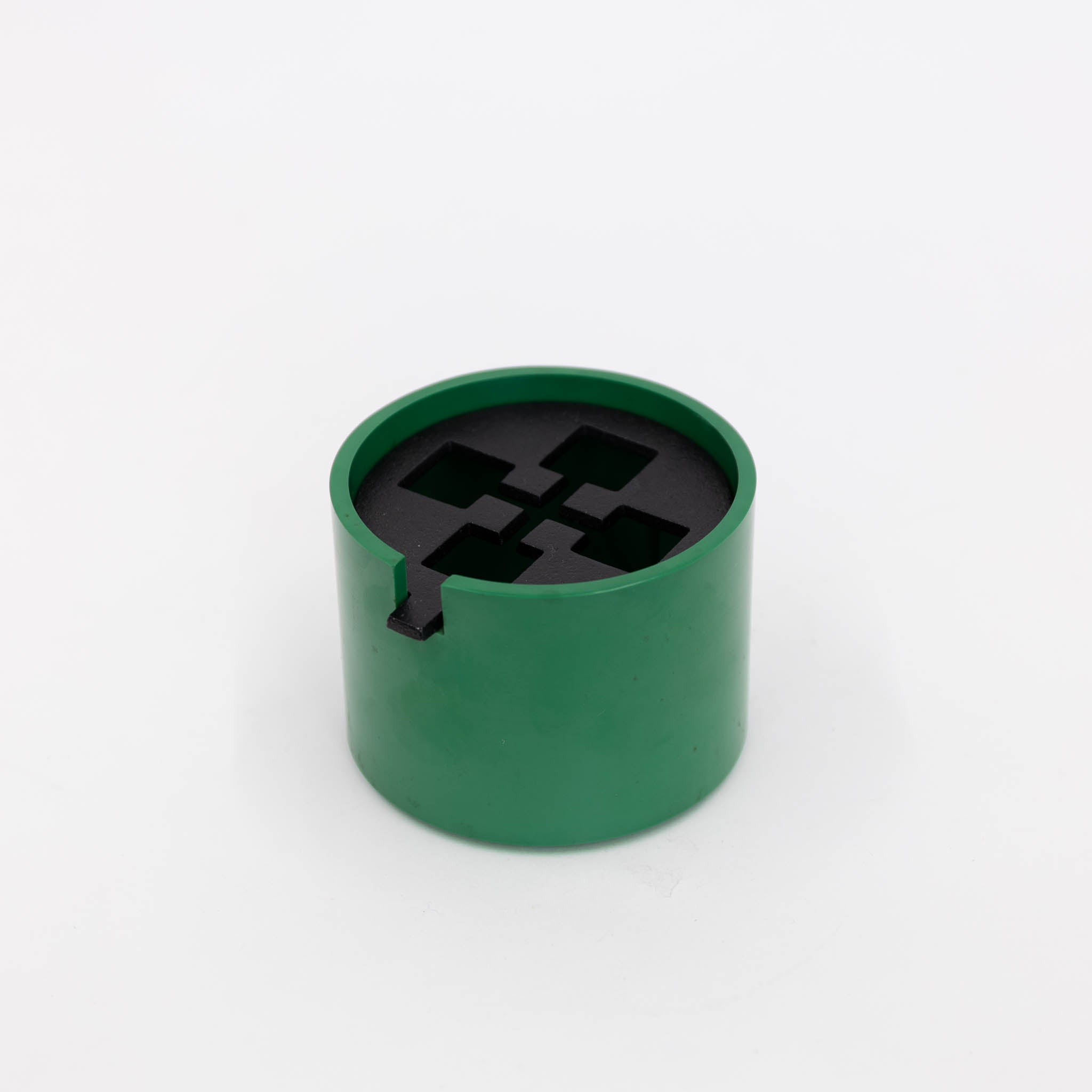 112 60's, Plastic Ashtray with cast iron lid - Green | Tortoise