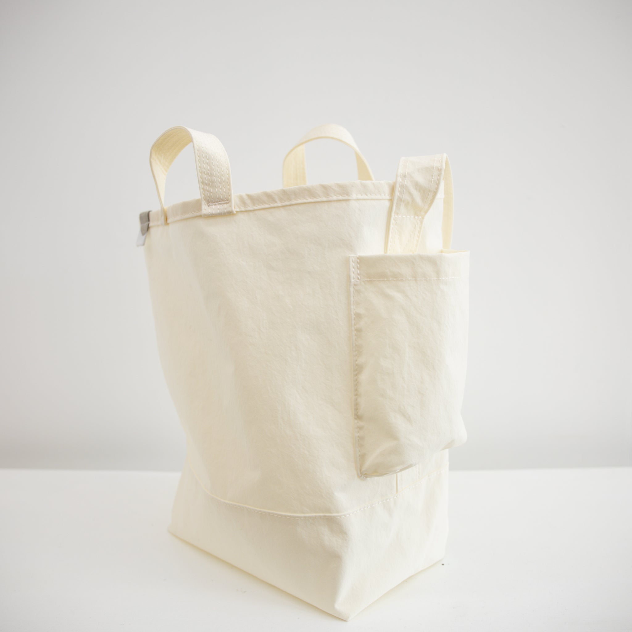 ANUNFOLD Side Pocket Tote Bag PT - White | Tortoise General Store