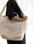 ANUNFOLD Side Pocket Tote Bag - White | Tortoise General Store