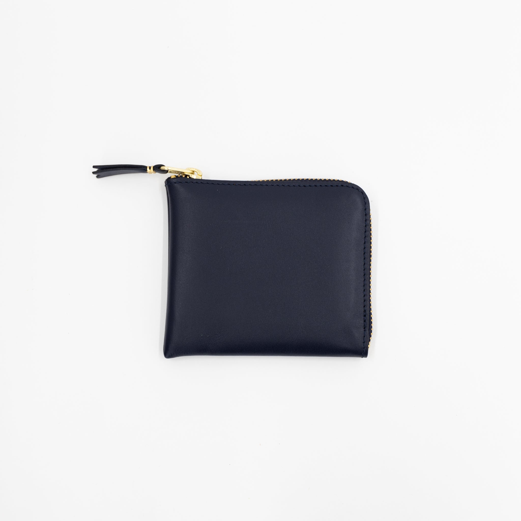 Cdg Wallet - Classic Leather Zip Around Wallet - (Blue SA3100C)