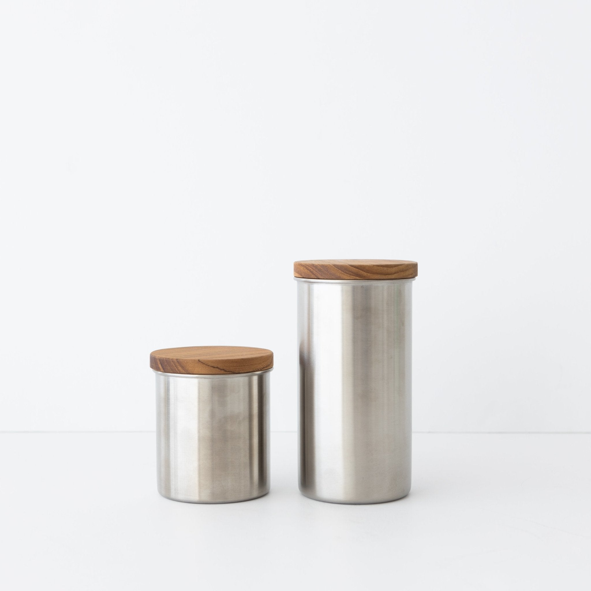 Elfin Takakuwa Metal Canisters with Wooden Lids | Tortoise General Store