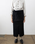 Hakui Long Waist Apron - Black - tortoise general store