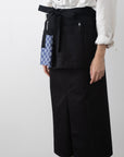Hakui Long Waist Apron - Black - tortoise general store